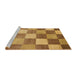 Sideview of Machine Washable Abstract Sedona Brown Rug, wshabs329