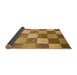 Sideview of Abstract Sedona Brown Checkered Rug, abs329