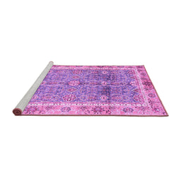 Sideview of Machine Washable Oriental Purple Traditional Area Rugs, wshabs3290pur