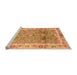 Sideview of Machine Washable Oriental Orange Traditional Area Rugs, wshabs3290org