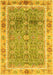 Machine Washable Oriental Yellow Traditional Rug, wshabs3290yw