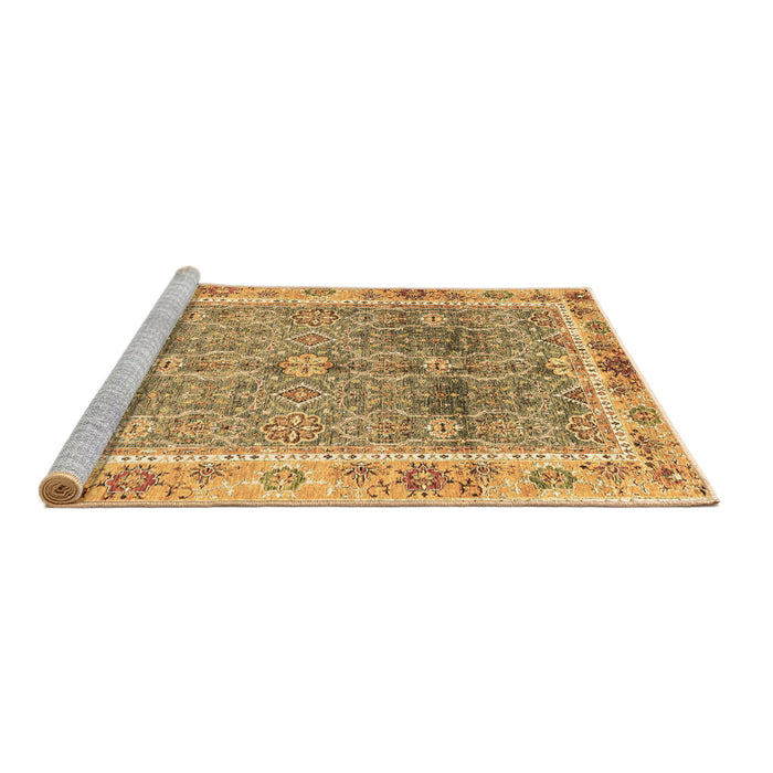 Sideview of Machine Washable Oriental Brown Traditional Rug, wshabs3290brn