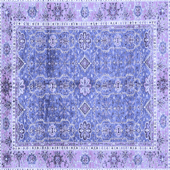Square Oriental Blue Traditional Rug, abs3290blu
