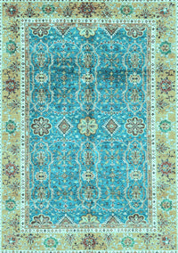 Oriental Light Blue Traditional Rug, abs3290lblu