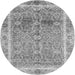 Round Oriental Gray Traditional Rug, abs3290gry