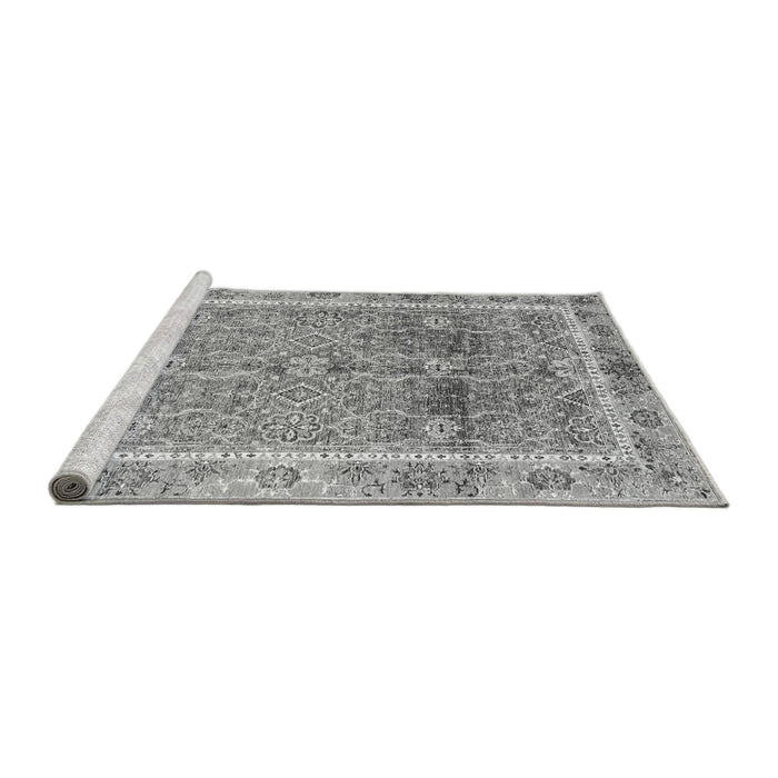 Sideview of Machine Washable Oriental Gray Traditional Rug, wshabs3290gry