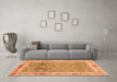 Machine Washable Oriental Orange Traditional Area Rugs in a Living Room, wshabs3290org