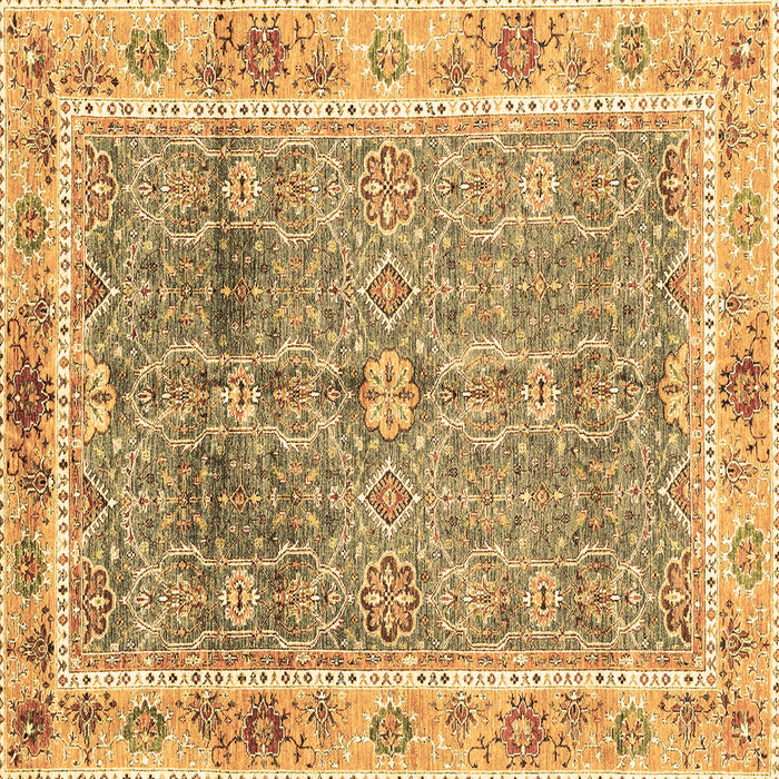 Square Oriental Brown Traditional Rug, abs3290brn