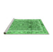 Sideview of Machine Washable Oriental Emerald Green Traditional Area Rugs, wshabs3290emgrn