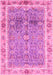 Machine Washable Oriental Pink Traditional Rug, wshabs3290pnk