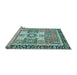 Sideview of Machine Washable Abstract Light Blue Modern Rug, wshabs3291lblu