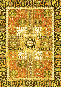 Abstract Yellow Modern Rug, abs3291yw