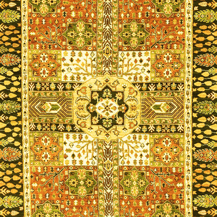 Abstract Yellow Modern Rug, abs3291yw