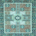 Square Abstract Light Blue Modern Rug, abs3291lblu