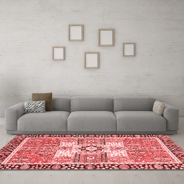 Modern Red Washable Rugs