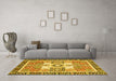 Machine Washable Abstract Yellow Modern Rug in a Living Room, wshabs3291yw