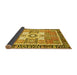 Sideview of Abstract Yellow Modern Rug, abs3291yw