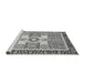 Sideview of Machine Washable Abstract Gray Modern Rug, wshabs3291gry