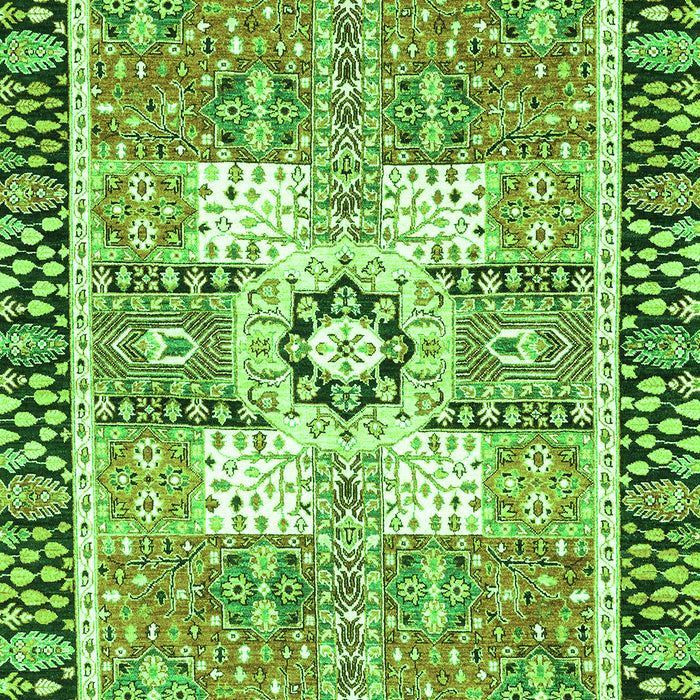 Machine Washable Abstract Green Modern Area Rugs, wshabs3291grn