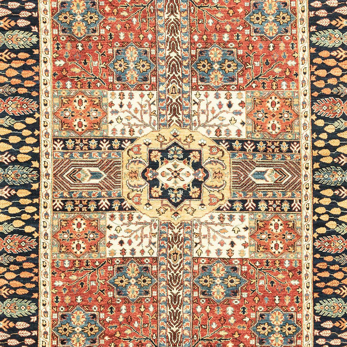 Abstract Dark Sienna Brown Modern Rug, abs3291