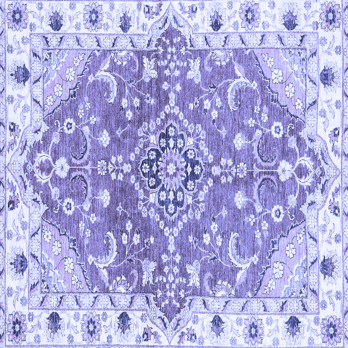 Square Abstract Blue Modern Rug, abs3292blu