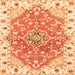 Square Machine Washable Abstract Orange Modern Area Rugs, wshabs3292org