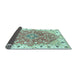 Sideview of Abstract Light Blue Modern Rug, abs3292lblu