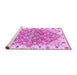 Sideview of Machine Washable Abstract Purple Modern Area Rugs, wshabs3292pur