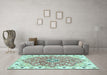 Machine Washable Abstract Light Blue Modern Rug in a Living Room, wshabs3292lblu