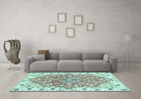 Machine Washable Abstract Light Blue Modern Rug, wshabs3292lblu