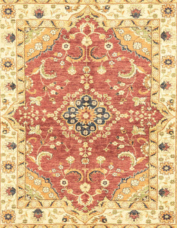 Abstract Mustard Yellow Modern Rug, abs3292
