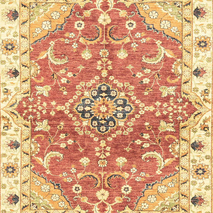 Abstract Mustard Yellow Modern Rug, abs3292