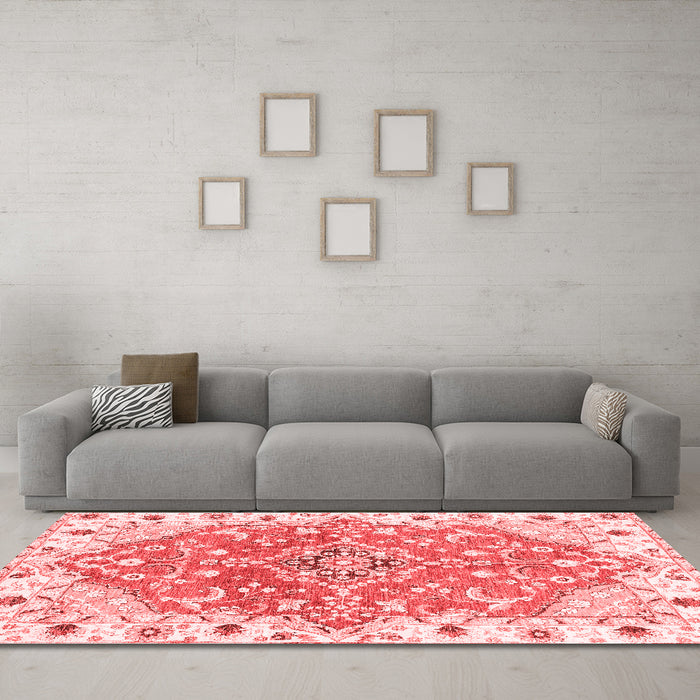 Modern Red Washable Rugs