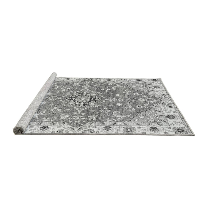 Sideview of Machine Washable Abstract Gray Modern Rug, wshabs3292gry
