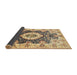 Sideview of Abstract Mustard Yellow Modern Rug, abs3293