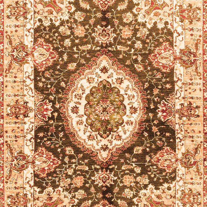 Machine Washable Abstract Orange Modern Area Rugs, wshabs3293org