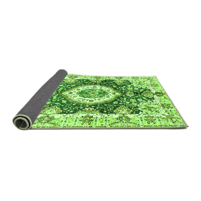 Sideview of Abstract Green Modern Rug, abs3293grn