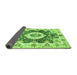 Sideview of Abstract Green Modern Rug, abs3293grn