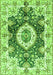 Machine Washable Abstract Green Modern Area Rugs, wshabs3293grn