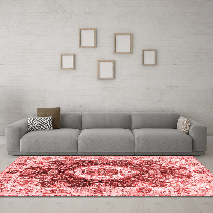 Modern Red Washable Rugs