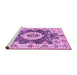 Sideview of Machine Washable Abstract Purple Modern Area Rugs, wshabs3293pur