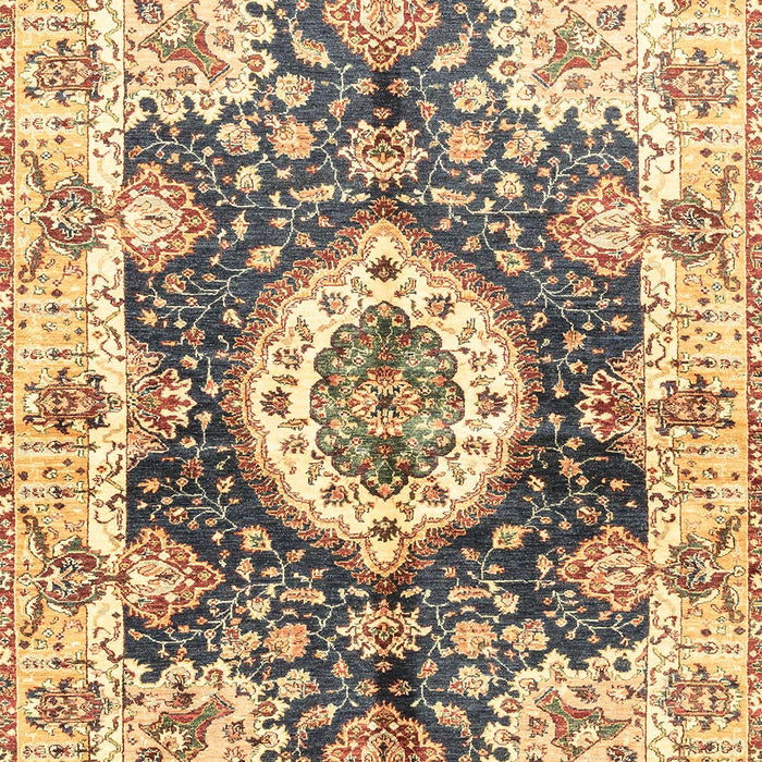 Machine Washable Abstract Mustard Yellow Rug, wshabs3293