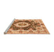 Sideview of Machine Washable Abstract Orange Modern Area Rugs, wshabs3293org