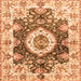 Square Abstract Orange Modern Rug, abs3293org