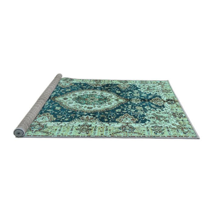 Sideview of Machine Washable Abstract Light Blue Modern Rug, wshabs3293lblu