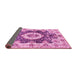 Sideview of Abstract Pink Modern Rug, abs3293pnk