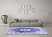 Machine Washable Abstract Blue Modern Rug in a Living Room, wshabs3293blu