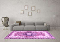 Machine Washable Abstract Purple Modern Rug, wshabs3294pur