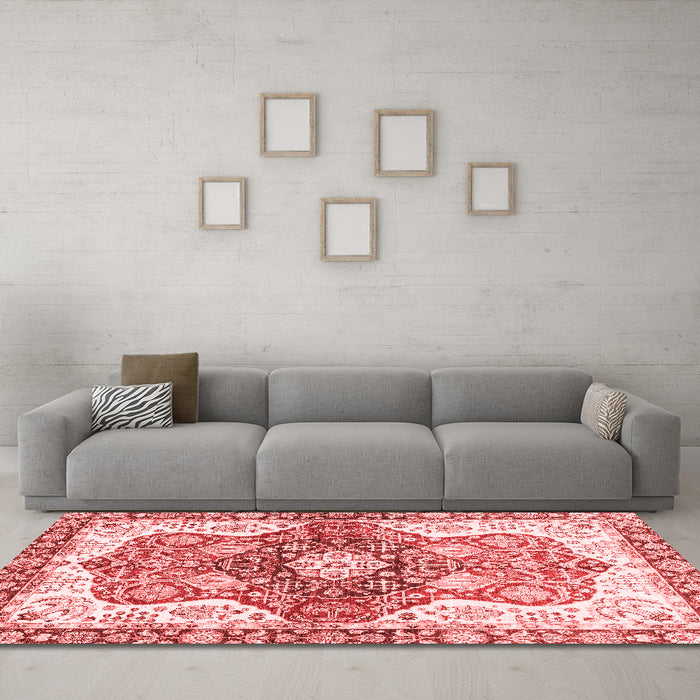 Modern Red Washable Rugs