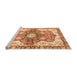 Sideview of Machine Washable Abstract Orange Modern Area Rugs, wshabs3294org